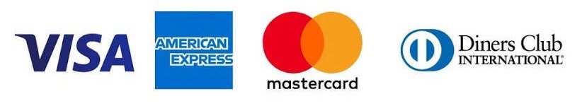 Kreditkarten: Visa, American Express, Mastercard, Diners Club